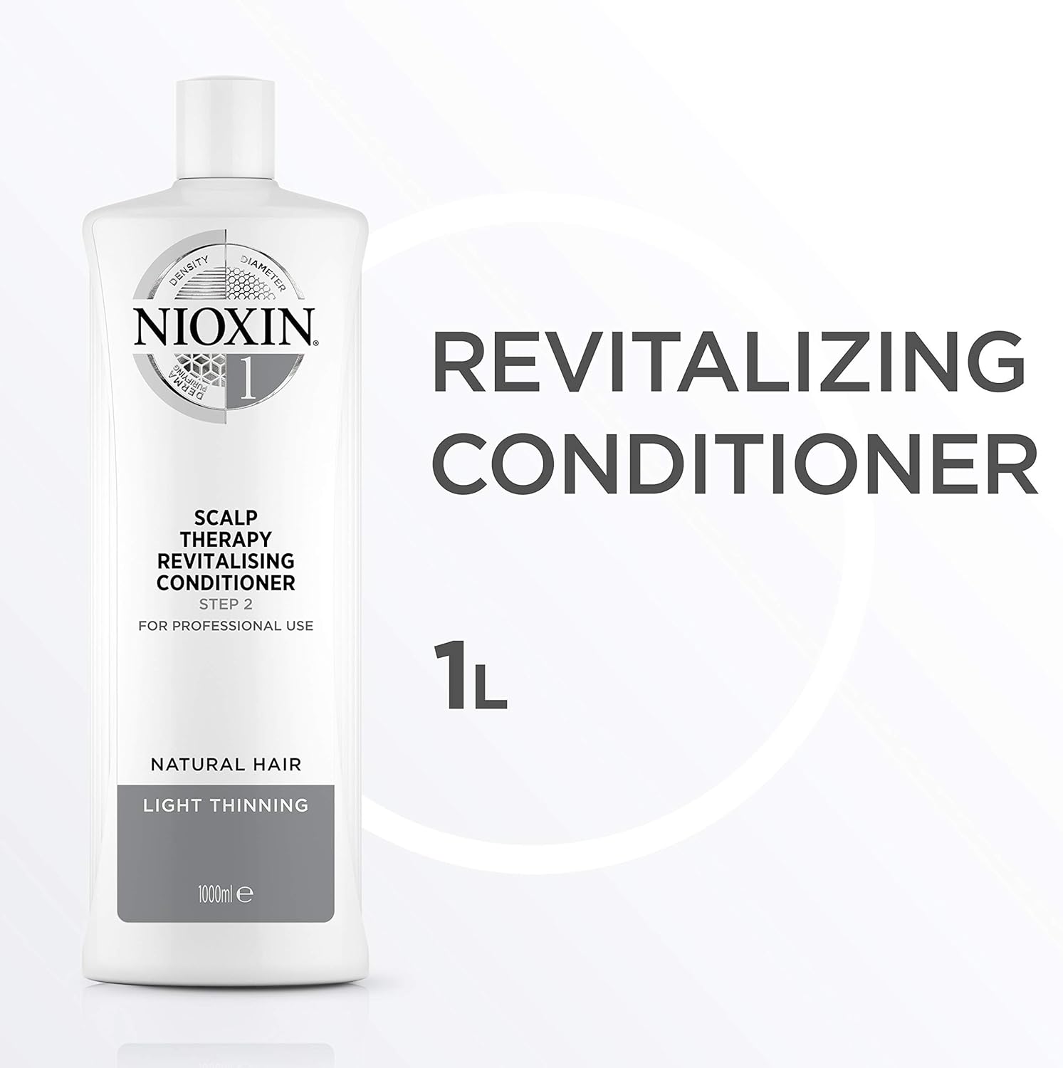 Nioxin 3-Part System, System 1 Natural Hair with Light Thinning, Hair Thickening Treatment, Scalp Therapy, Conditioner 1L - Image 3