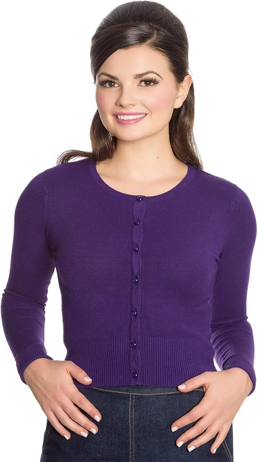 Amazon.com: Paloma Cardigan Women Cardigan red, RippbÃ¼ndchen Slim Fit-Purple-10: Clothing