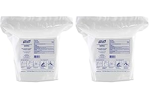 Purell Hand Sanitizing Wipes, Alcohol Free Formula, 1200 Count Wipes Refill for Purell High Capacity Wall and Floor Stand Wipes Dispenser (Pack of 2) - 9118-02