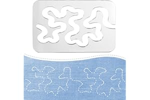 ABEILLO Meander Quilting Templates,Free Motion Quilting Template,Arcylic Quilting Templates Rulers,Transparent Quilting Templates for Industrial and Domestic Sewing Machines