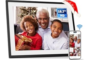 Arktronic 16.7 Inch Extra Large Digital Picture Frame WiFi 32GB, Electronic Photo Frame HD Touch Screen, Motion Sensor, Instantly Share Photos/Videos via App & Email for Mom