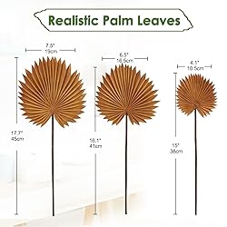 DILATATA Pu Foam Brown Artificial Palm Leaves Faux
