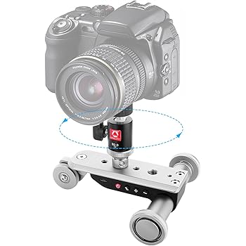 Dolly Caméra Table Dolly Caméra KIMISS Neewer - Rail Slider Bureau Alliage Aluminium 10kg Charge Rail Caméra Portable