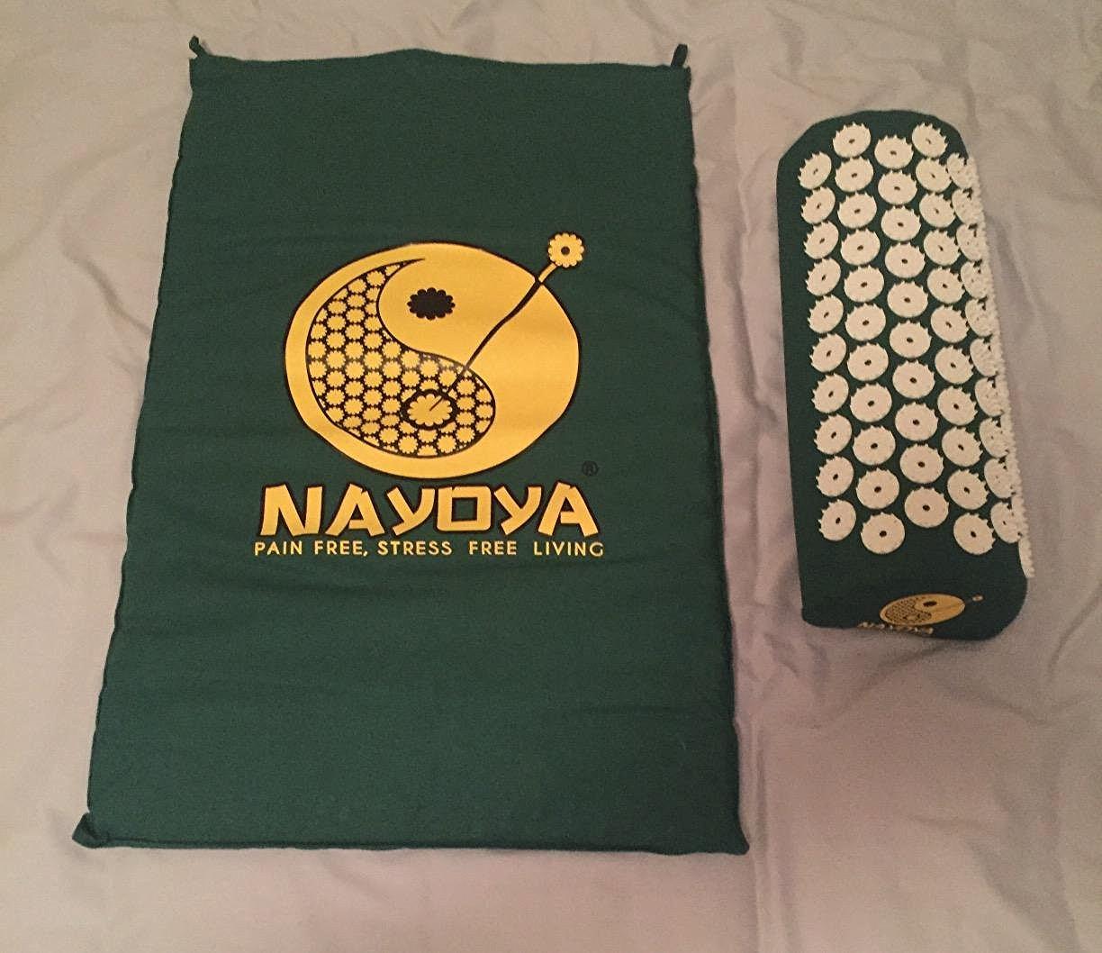 Nayoya Back and Neck Pain Relief Acupressure Mat and Pillow Set
