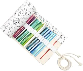 Leinwand Stifterolle Pencil Wrap Roll up Holder Tasche Federmappe(72 Loch)