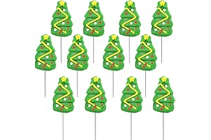Fruidles 24-Pack Christmas Tree Lollipop, Candy Canes Suckers, Mixed Fruit Flavor, Individually Wrapped Lollipops