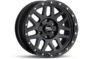 RockTrix RT110 17 inch Wheel Compatible with 2001+ Toyota Tacoma 6x5.5" (6x139.7) Bolt Pattern, 17x9 (-12mm Offset), 106.1mm Bore, Matte Black, Also fits 2002+ 4Runner, FJ Cruiser, 99-06 Tundra