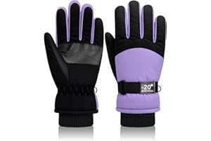 Geyoga Kids Waterproof Winter Snow Ski Gloves for Boy Girl Outdoor Warm Thickening Snowboard Gloves