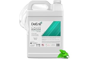 DEENTERPRISES, INC. DeEnti Callus Remover for Feet, Extra Strength Foot Callus Remover Gel, 128oz Gallon Salon Grade Bulk Pedicure Supplies for Dry Skin, Cracked Heel, Professional Strength Foot Care, Cool Mint