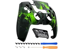 eXtremeRate Luna Redesigned Front Shell Touchpad Compatible with ps5 Controller BDM-010 020 030 040 050, Dark Carnival Replac
