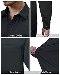 Alimens & Gentle Mens Dress Shirts 4-Way Stretch