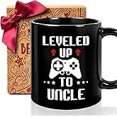 Funny New Uncles Announcement Mug Gift for First Time uncle, Level Up To Uncle mug, Unique Inspirational, Pregnancy News, Baby Shower, Birthday Mugs Gifts for Him, Brother, Friends, Male Game Lover40