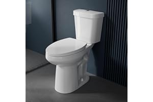 Miuara Elongated Extra Tall Toilet 21 Inch for Seniors 1.1/1.6 GPF Tornado Dual Flush - Two Piece Comfort High Toilet for Bathroom, 20.5 Inch Bowl Height, 21.25 Inch Seat Height, 12" Rough In, White