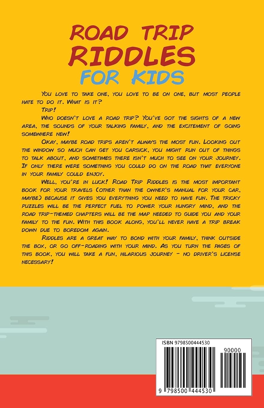 Amazon Com Road Trip Riddles For Kids A Fun Way To Survive Road Trips 9798500444530 Yeh Harrington Books