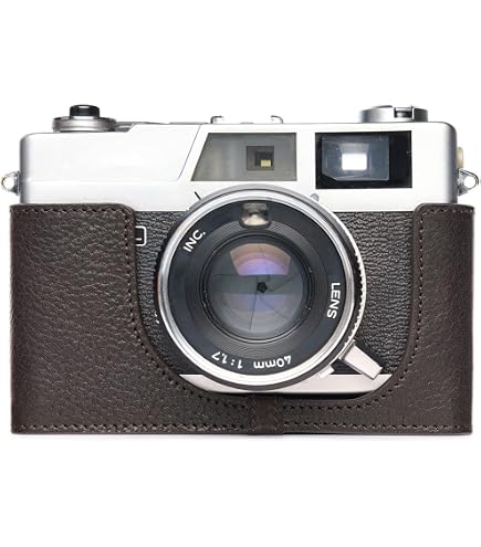Amazon.com : Handmade Genuine Real Leather Half Camera Case Bag