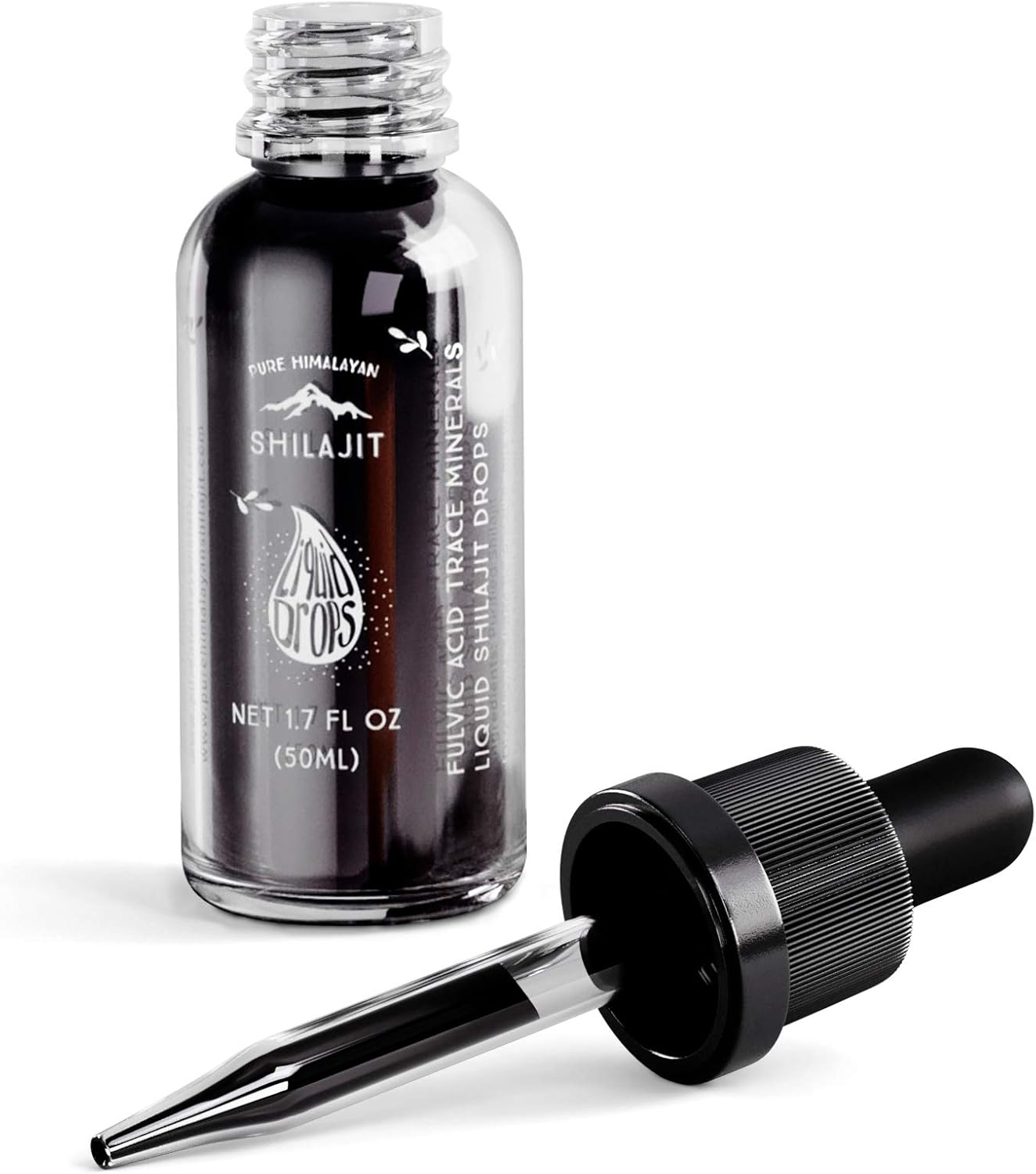 Pure Himalayan Shilajit, Liquid Drops, 50ml /335 Servings, Natural Trace Minerals & Fulvic Acid Complex: Health & Personal Care
