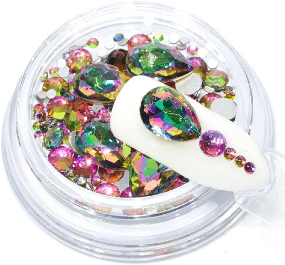 Rhinestones Studs Diamonds Decorations Slices DIY Tiny Nails Accessories Stones Manicure (AB Color)