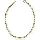 Kooljewelry Womens Contemporary Hollow Inner Link Bracelet - 10k Gold Chain, 7 Inch