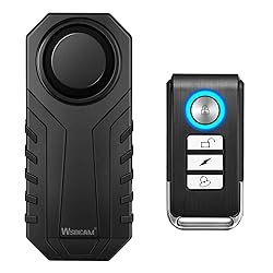 Wsdcam 113dB Bike Alarm Wireless Vibration Motion