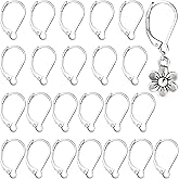 Alpinleux 24 Pcs Leverback Earring Hooks, Stainless Steel Clasp Hoop, Hypoallergenic Dangles Earring Hooks, French Ear Wire Findings for Women, DIY Crafts, Jewelry Making (Silver)