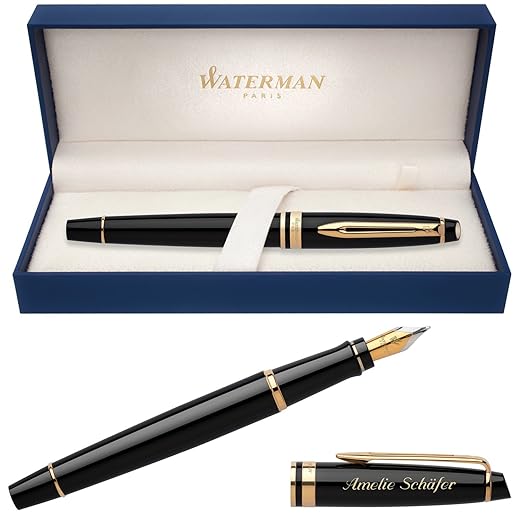 WATERMAN Füllfederhalter EXPERT Schwarz G.C. S0951660 mit persönlicher Laser-Gravur