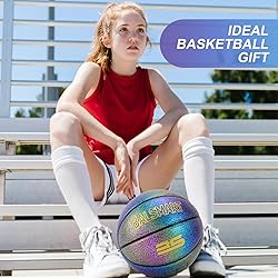 BALSMART Purple Leather Outdoor Basketball Size 7