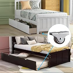 Skelang 4-Pack Rigid Caster 1", Low Profile Caster