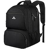 MATEIN Lunch Backpack for Men, 18 Inch Large Insulated Backpack Cooler with USB Charging Port, Water Resistant Laptop Back pack with Lunch Box Bag for Work Travel Business College Picnic, Black