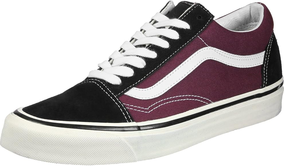 maroon and black old skool vans
