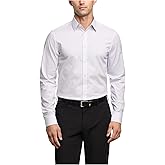 Calvin Klein Men's Dress Shirt Slim Fit Non Iron Stretch Print