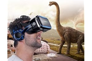 TSANGLIGHT VR Headset Virtual Reality Headset w/Headphones for iPhone 14 13 12 11 X 8 Plus SE for Samsung Galaxy S20 S10 S8 S7 Edge, 3D VR Glasses for 3D Movie & Game for 4.0-6.0” iOS & Android Smartphone