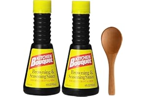 Ondago Wooden Flavoring Spoon bundled with Kitchen Bouquet, Seasoning and Browning Sauce, 4oz | 2 Bottles