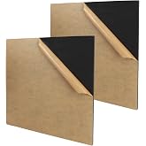 2 Pack 12 x 12 Inch Black Acrylic Sheet - 1/4" Thick (6 mm) Square Plexiglass Sheets, Cast Acrylic Sheet with Protective Paper for DIY Display, Craft