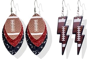 Frodete Baseball Earrings for Women Leather Softball Stud Earring Baseball Jewelry Fashion Ball Earrings for Sport Ball Fans or Player