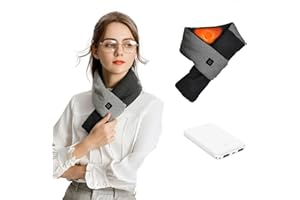 YISHIQI Heated Scarf for Women Rechargeable,Intelligent Electric scarf, USB Mini Cold Weather scarf with pộwệr bẫnk with 3 Heating Levels, Auto Off Feature for Men,Girls