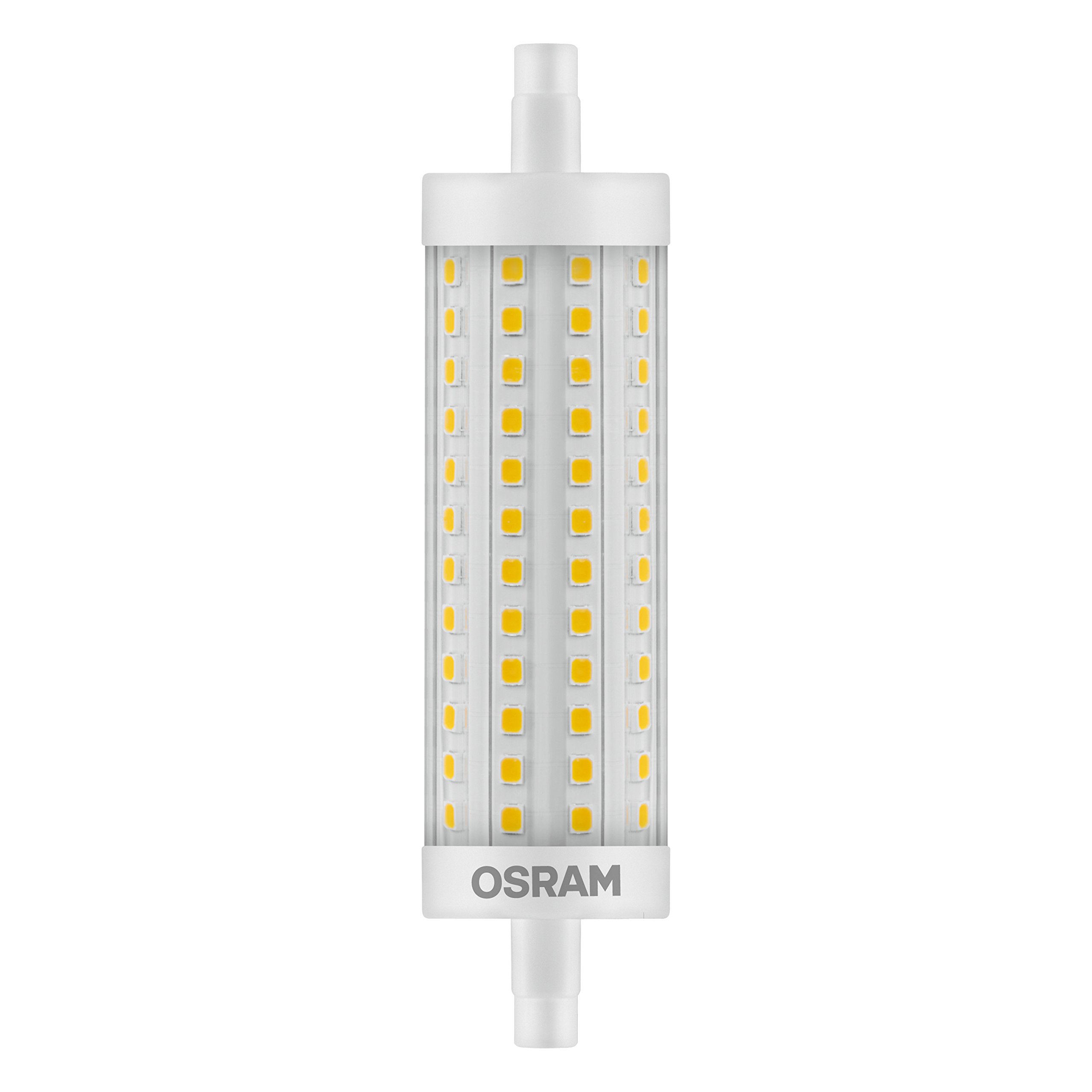 OSRAM LED Star Special LINE/LED-Beam Angle with R7S-Base/not dimmable/Replacement for 100 Watt / 118 mm Lenght/Clear/Warm White - 2700 Kelvin / 9 Pack