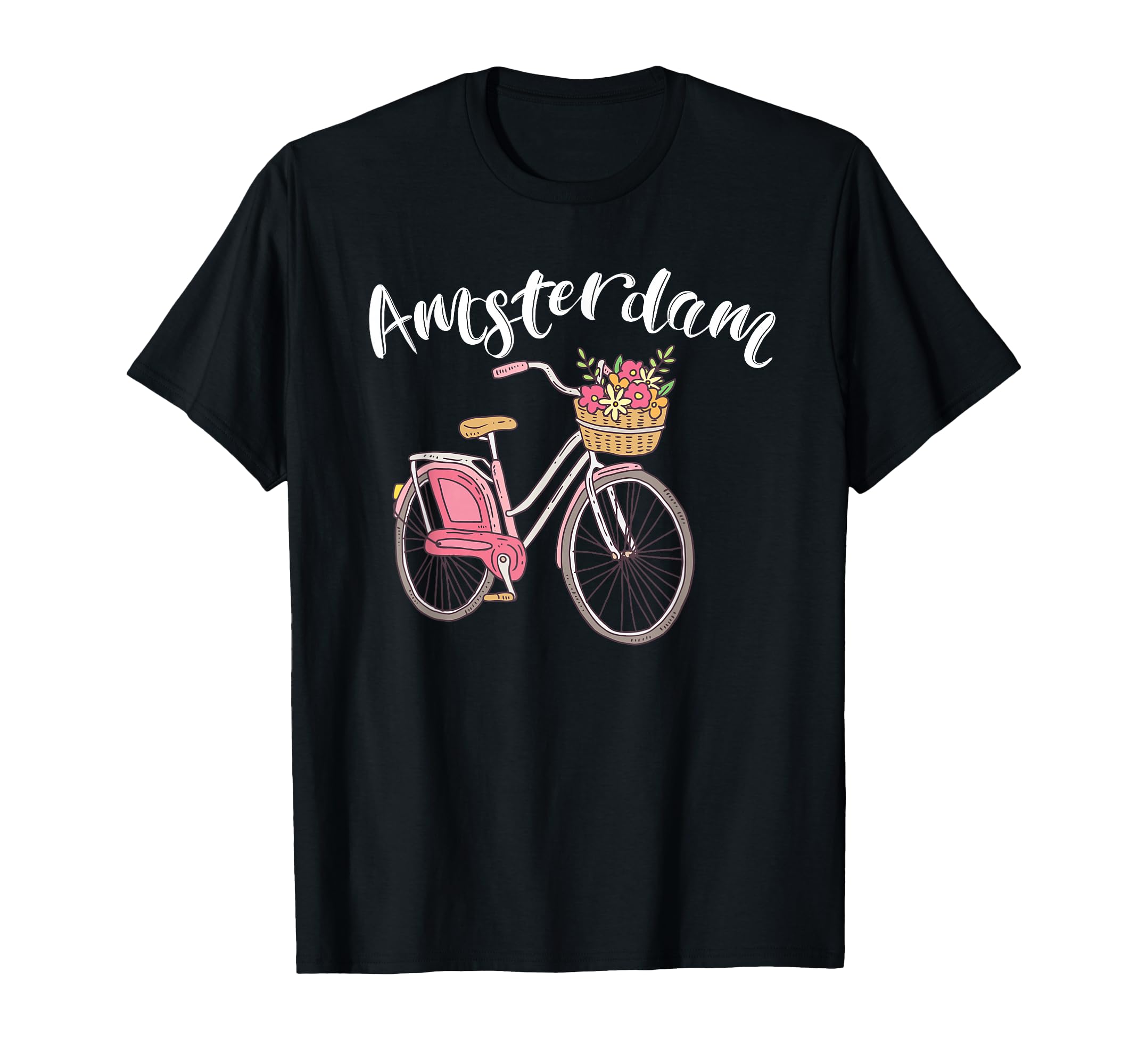 Amsterdam Bicycle City Retro Cycling T-Shirt