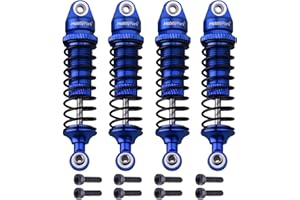 HobbyPark Aluminum Shocks Absorber Assembled (Front & Rear) Full Metal Dampers for Traxxas 1/18 LaTrax Teton Desert Prerunner, Replace Parts 7660 7665(4-Pack) (Navy Blue)