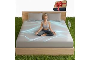 Grounding Bed Sheets with Silver Threads and Deep Pockets, Queen & King - Extra Soft 95% Organic Cotton 5% Pure Silver, Impro