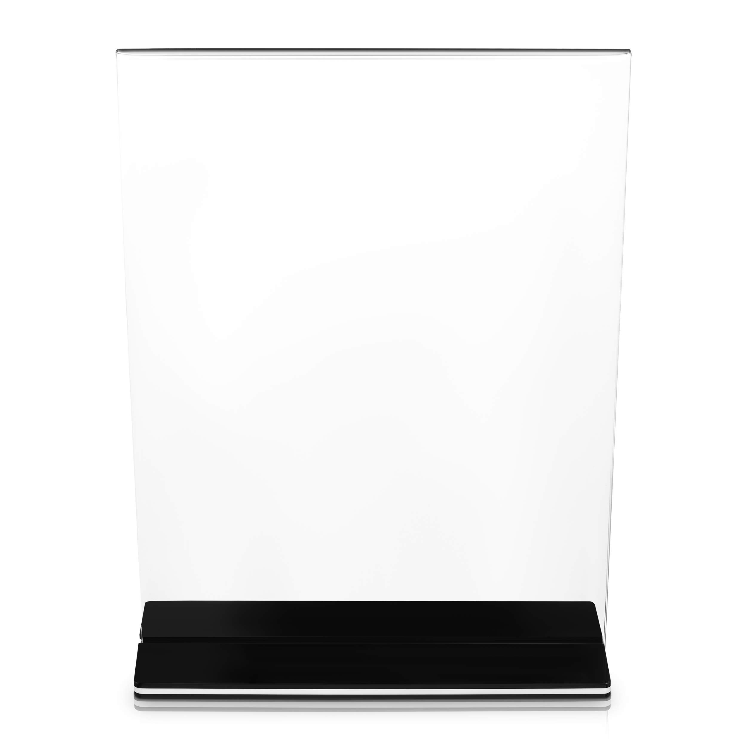 Goodyz-N-Goodz LLC Acrylic Sign Holder with Stand - Self-Standing Double-Sided T-Shape Display - Crystal Clear, Easy to Use - Great for Photos, Menus, Posters, Advertising - 8.5x11-Inch Stand - 6-Pack