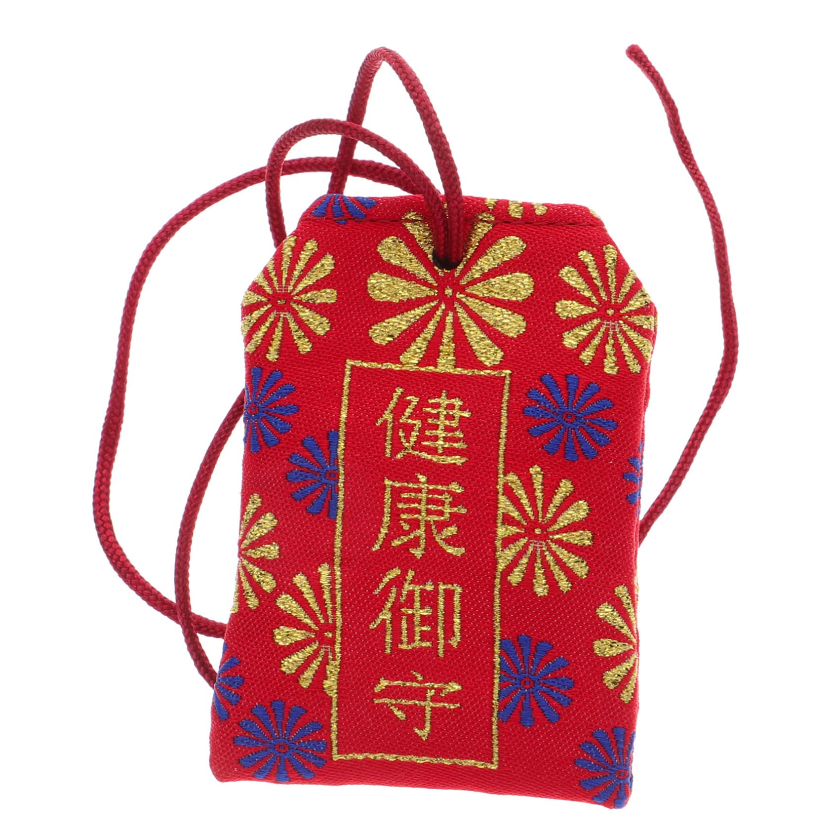 Omamori Charm for Health, Wealth, and Safety - 2025 New Year Good Luck Ornament - Japanese Shrine Lucky Amulet Red Hanging Bag for Family and Friends - Japanese Feng Shui Good Luck Bag