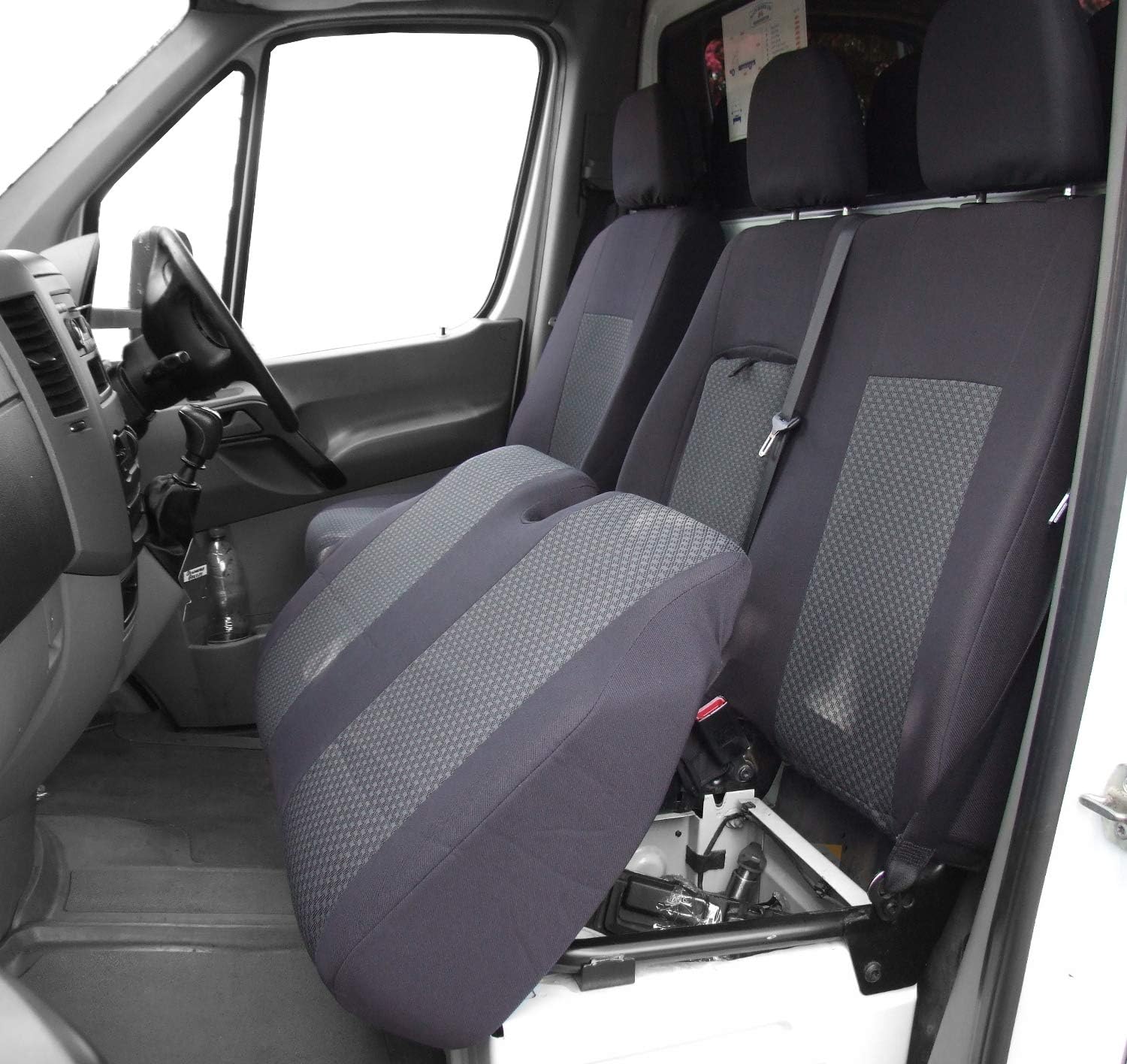 DKMOTO DK72P3 Tailored Van Seat Covers for Mercedes Sprinter 2006 - on , Volkswagen Crafter - with fold down table - Image 3