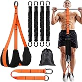 Janhemei Pull Up Assistance Bands 65-260lbs, 4 Heavy Duty Pull Up Resistance Bands with Fabric Feet/Knee Rest for Pull Up Bar, Body Strength Training, Home Gym Fitness