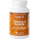 BrainMD Dr Amen Omega-3 Power - 60 Capsules - Joint &amp; Immune Support Supplement - Contains DHA &amp; EPA - Gluten Free - 30 Servings