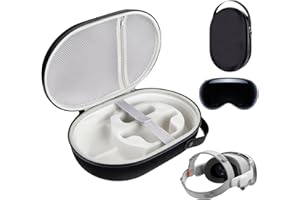 Qoosea for Apple Vision Pro Carrying Case Scratch-Resistant & Drop-Proof Hard Protective Case for Vision Pro VR Headset for Apple Vision Pro Accessories Travel & Home Storage (Black)