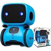 Contixo R1 Kids Robot Toy, Blue Interactive Smart Robots with Voice Control Talking Dancing Learning Touch Sensor Compact Educational Portable Toy for Boys Girls Toddlers 3-8 Years Old Birthday Gifts