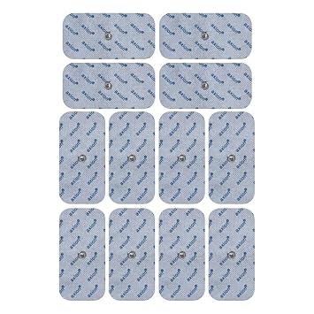 12 Elektroden/Pads 100x50mm. (passend zu Sanitas SEM 40/41/42/43/44 und Beurer EM 40/41/49/80)