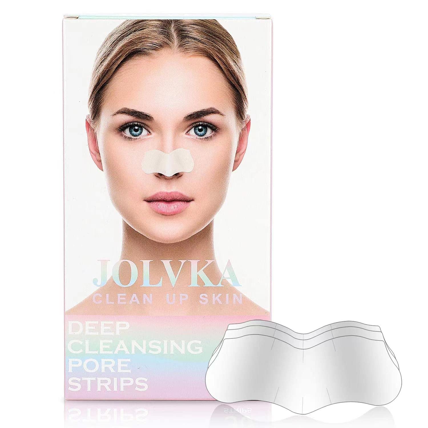 JOLVKA Blackhead Remover Strip - 65 Strips - Charcoal Blackhead Pore Strips for Face Nose Pores - Blackhead Strip - Pore Cleaner