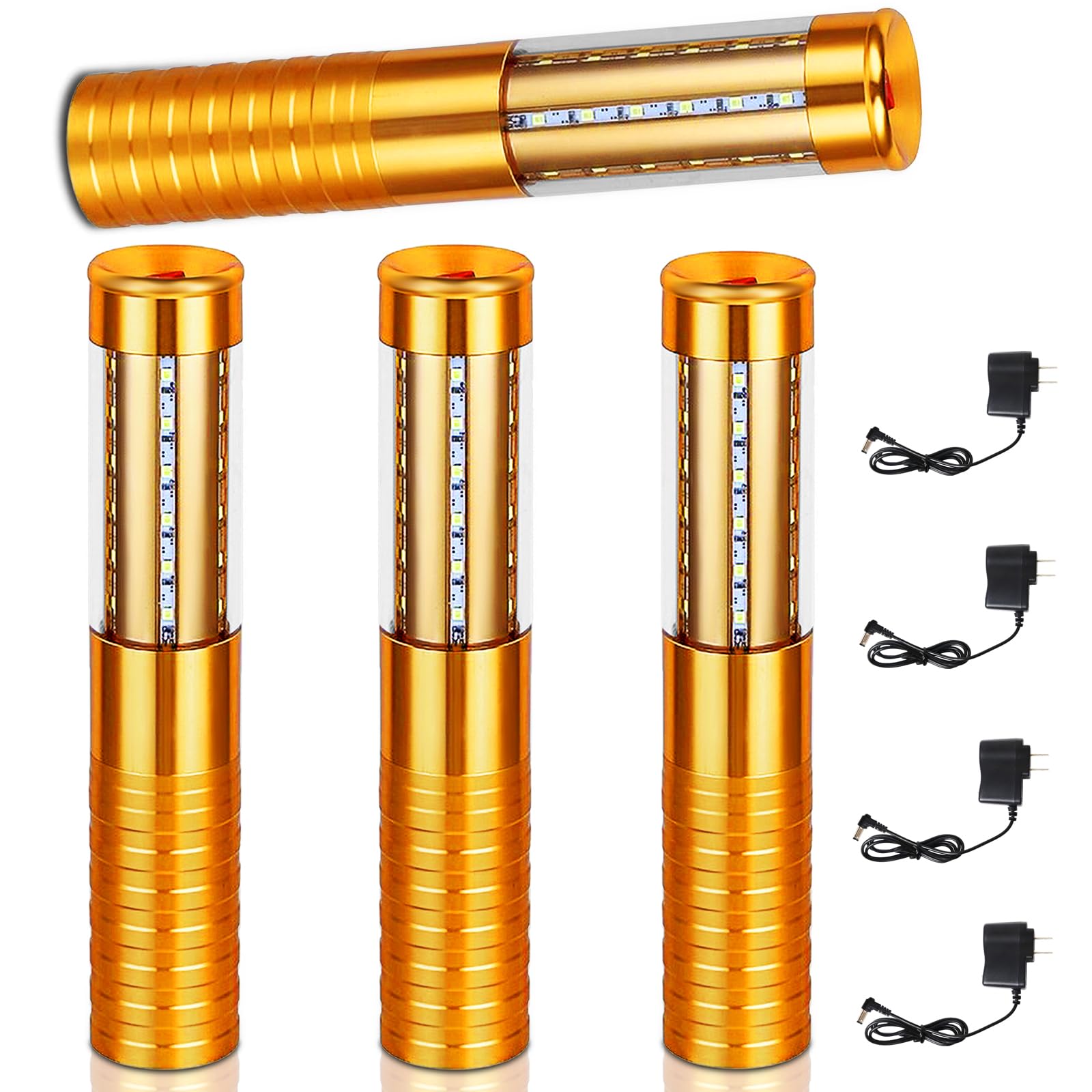 ZSSXOLED 4 PCS LED Strobe Baton Lights Rechargeable