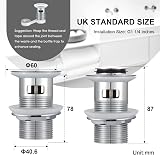 Hapilife Basin Mixer Taps Chrome Single Lever with Pop Up Waste G1/2 Hoses view 7